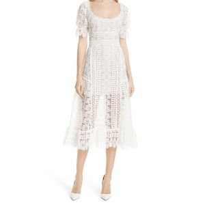 SOLD NWT self-portrait floral guipure lace midi